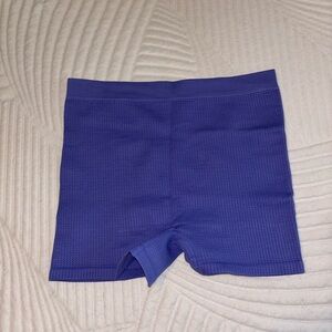 Purple Textured Shorts